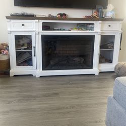 Console Table With Electric Heater $100