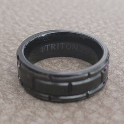 Triton TUNGSTEN carbide MENS RING Size 9