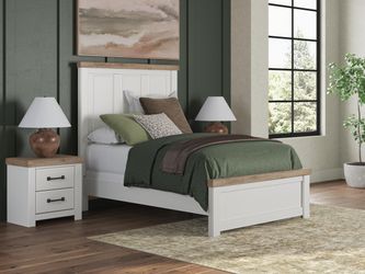 Savonport White/Brown Full Panel Bed (Online Special Price)
