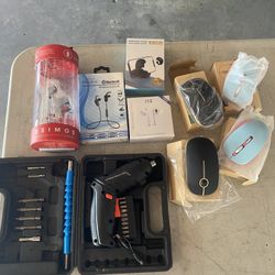 Wireless Mouse- Headphones-tool