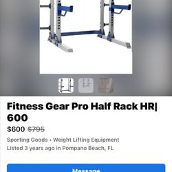 Fitness Gear Pro HR Squat Rack 600