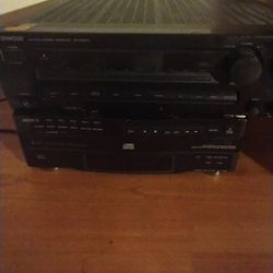 Kenwood AM-FM Stereo Receiver with Sony Compact 5 Disc CD Player
