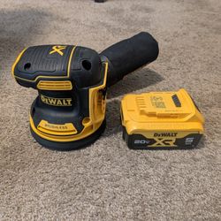 DeWalt Random Orbit Sander DCW210B With 20V Max XR 5AH Battery 
