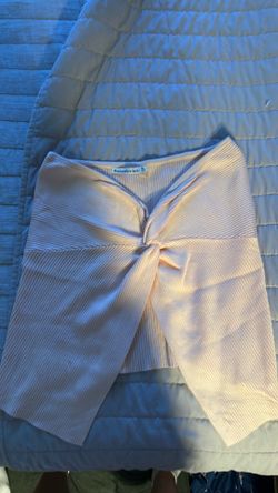 Abercrombie peach strapless shirt size M