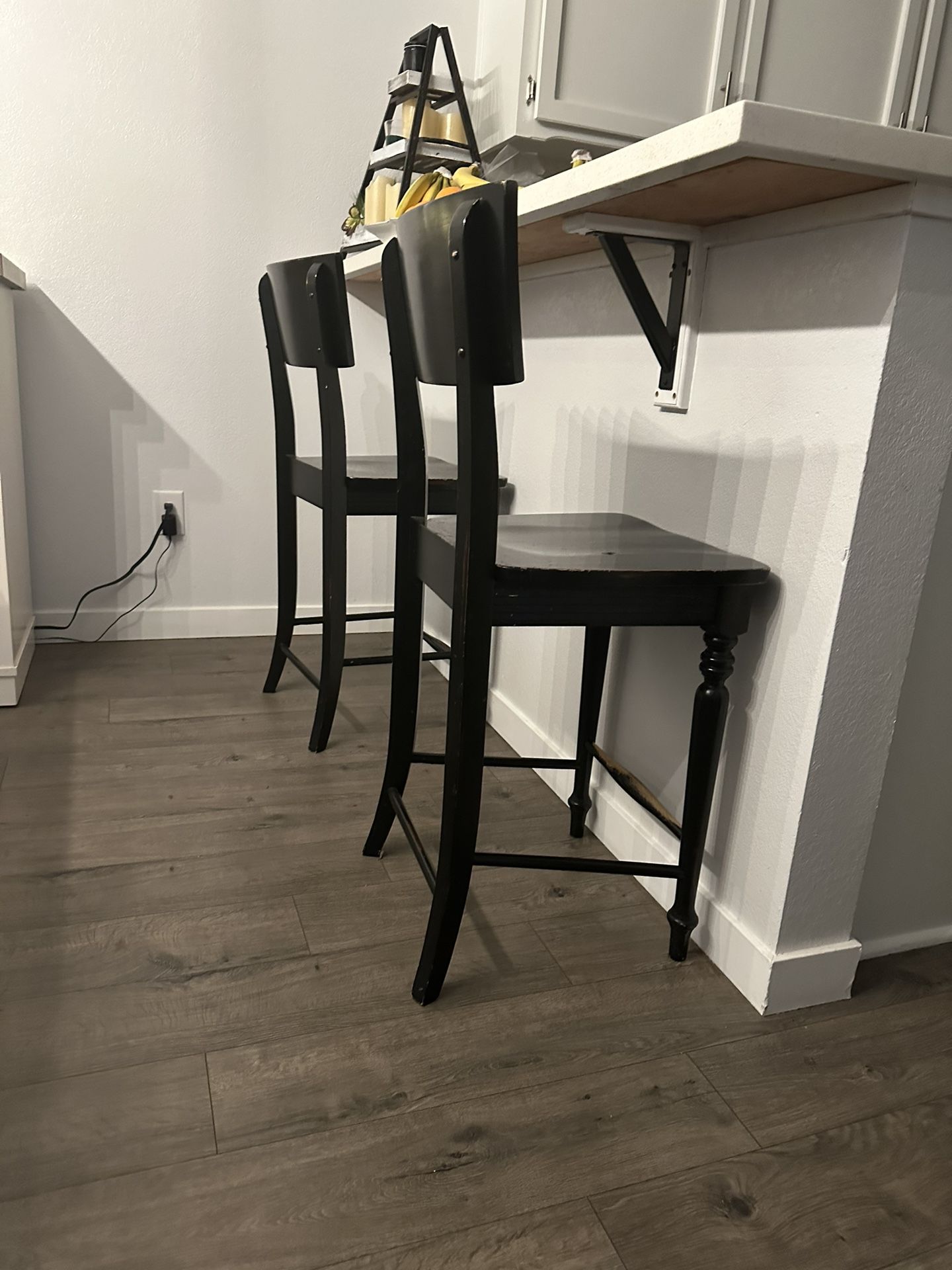 🌻RUSTIC FARMHOUSE Quality Wood Counter Stools✨✨Black