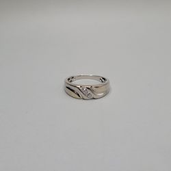14K White Gold Diamond Band Ring (Size 11 & 3/4) (0.21 CTW)