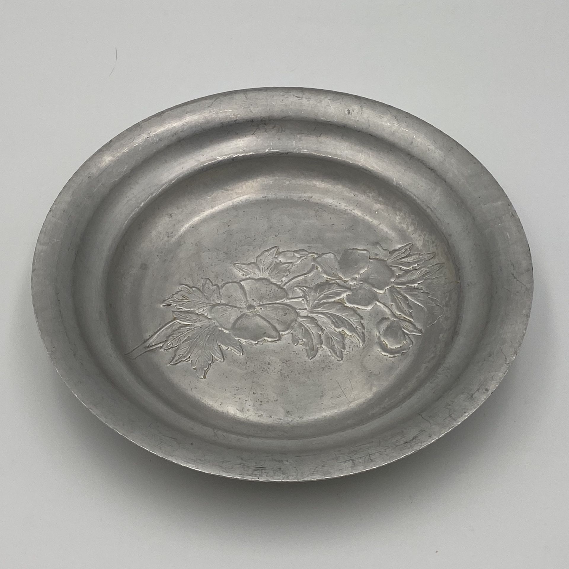 Wrought Aluminum Floral Bowl