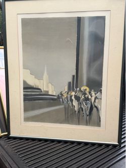 Signed numbered vintage painting