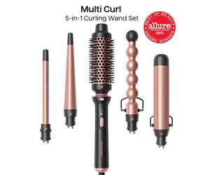 Multi curl 5 in 1 curling wand set