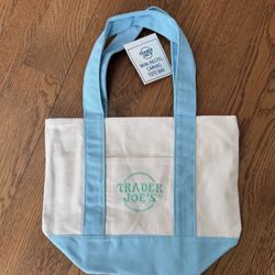 Trader Joe’s Pastel Blue Mini Tote Brand New
