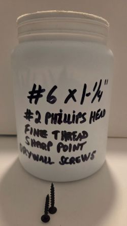 #6 x 1-1/4" Drywall Screws Fine Thread #2 Phillips