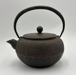 Antique Signed Japanese Tetsubin Iron Tea Kettle Pot Teapot Small