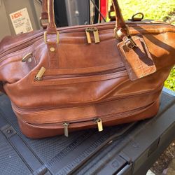 Leather Duffle Travel Bag