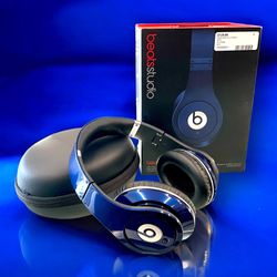 Beats Studio Blue Headphones with Box and Accessories.