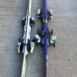 Salomon Monocoque Skis Skies Downhill With Bindings Blue