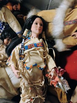 Native American Porcelain Doll