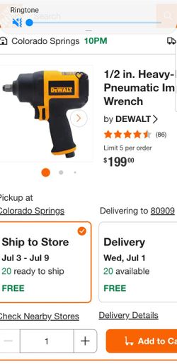 Brand New Dewalt ½" Air Impact