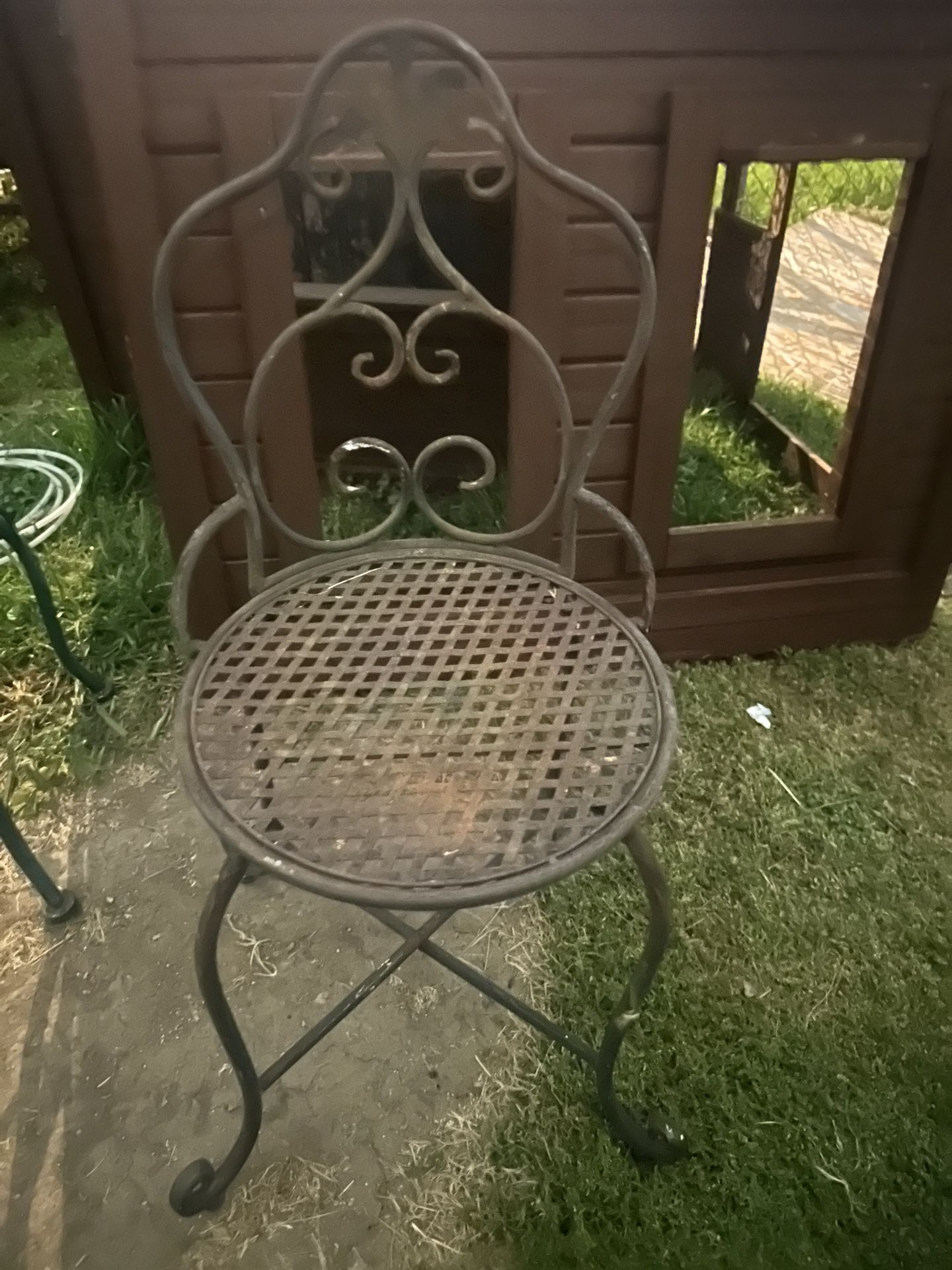 Antique Wrought Iron Chair 