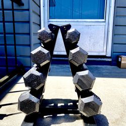 Dumbells Set 5-20 Lbs Brand new with Rack 