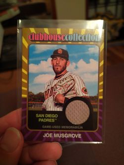 Joe Musgrove game used Padres Topps heritage relic /99