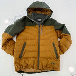 Outdoor Research Men’s Blacktail Down Jacket – Saddle Forest – Size Small (271420)