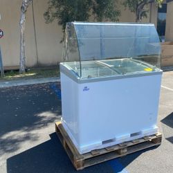 NSF 40 inch Gelato Ice Cream pan Freezer SD351S with glass