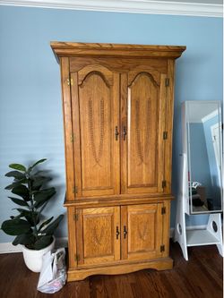 Solid Oak Armoire