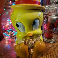 Price Reduced: Vintage Cookie Jar- Rare Warmer Bros. Tweety Bird Cookie Jar