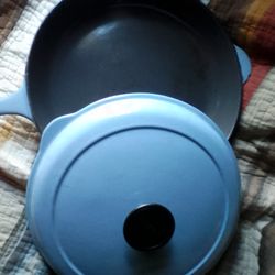 Vintage Coubances #26 Baby Blue Cast Iron Skillet