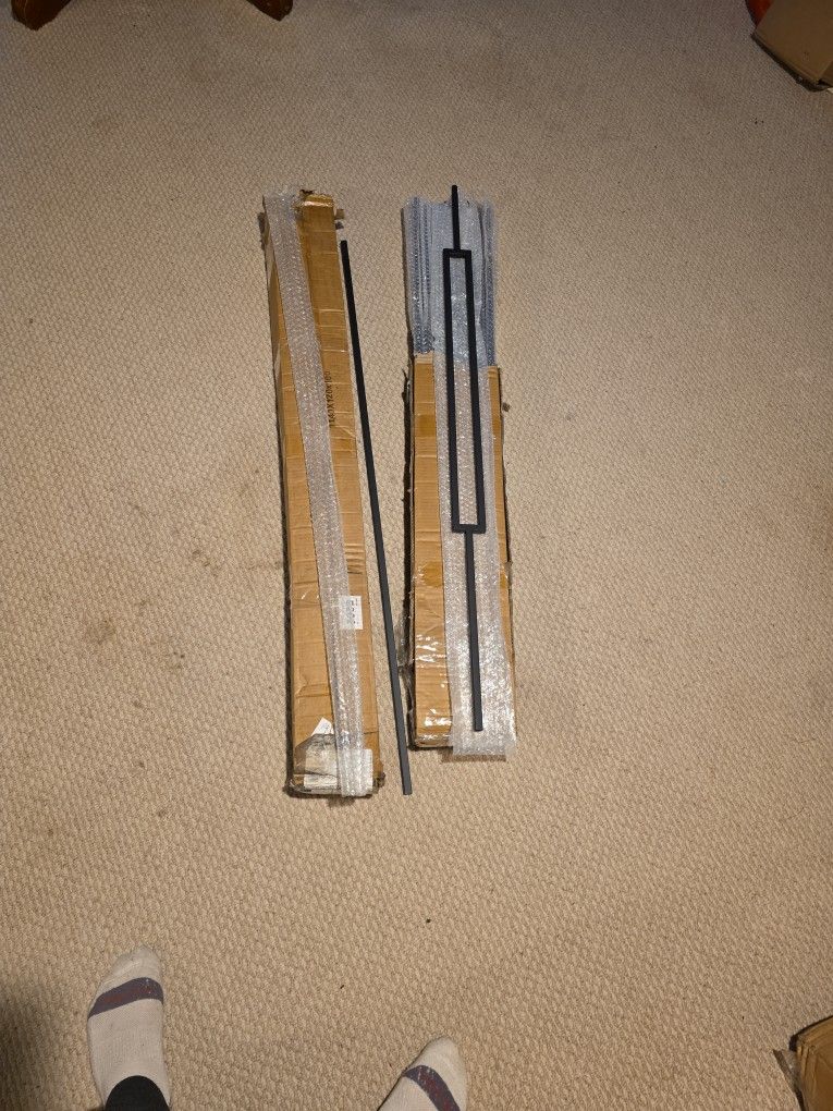 Black metal square railing spindles