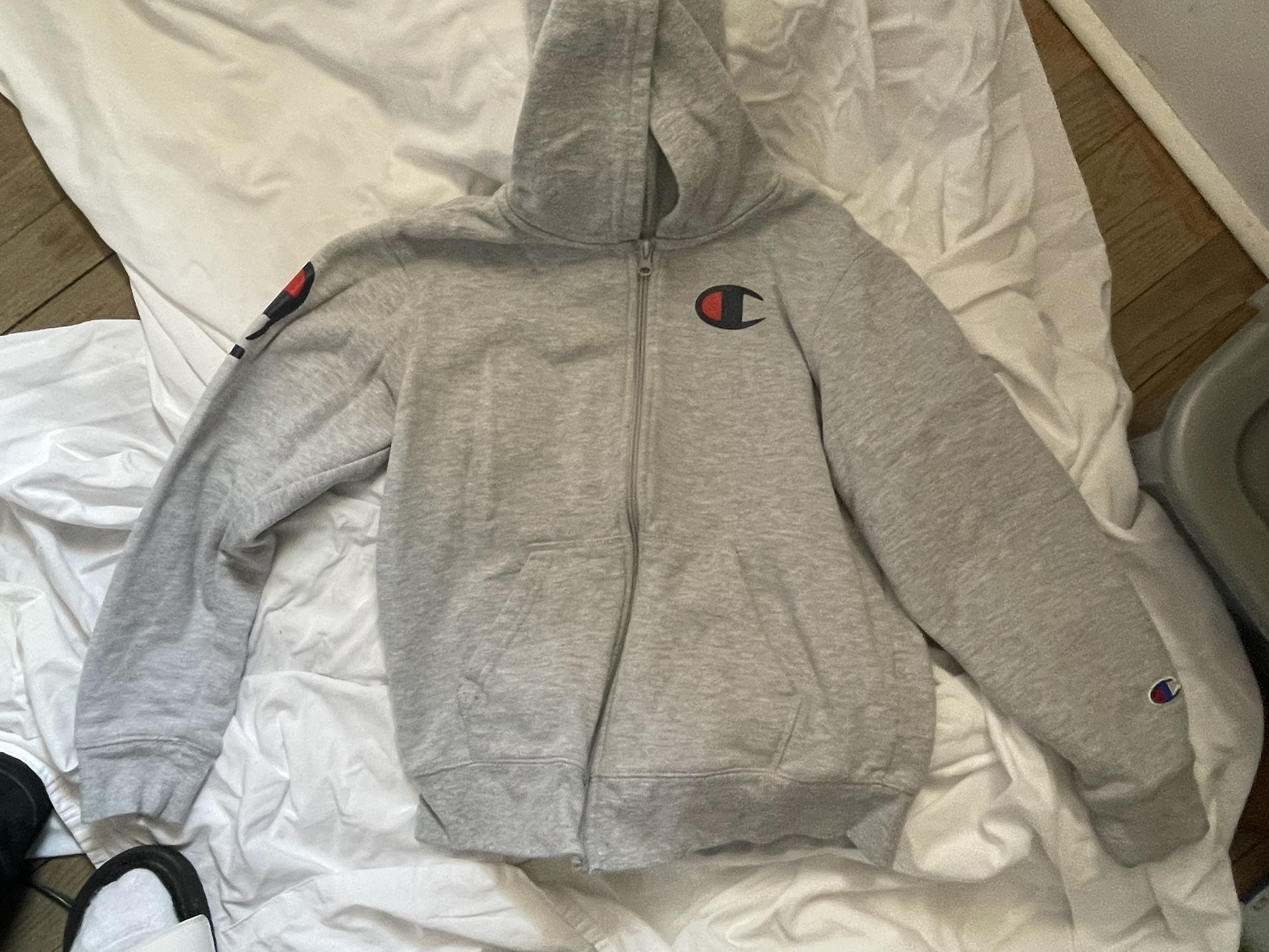 Kids Champion Zip Up Hoodie Medium 