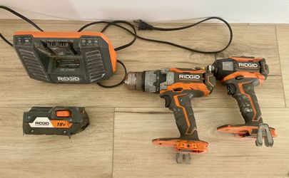 18V Brushless Cordless 1/4" Impact Driver, 1/2" Hammer Drill & 4 Ah Lithium-Ion Battery & Charger