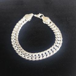 Sterling Silver 8” Mens Bracelet 