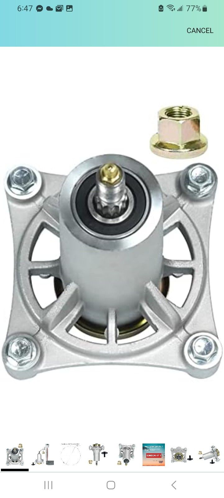 New Riding Mower Blade Spindle Assembly Replaces AYP 8 9 18770 53218 72-81 53218 72-92 Fits AYP 46 inch Decks, Mounting Holes ar