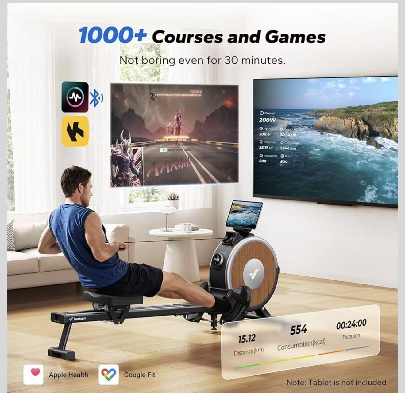MERACH Rowing Machines for Home, Magnetic Rowing Machine with 16 Levels $150