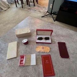 1980S First Series Lunettes Vintage Cartier Sunglasses 100% Authentic 