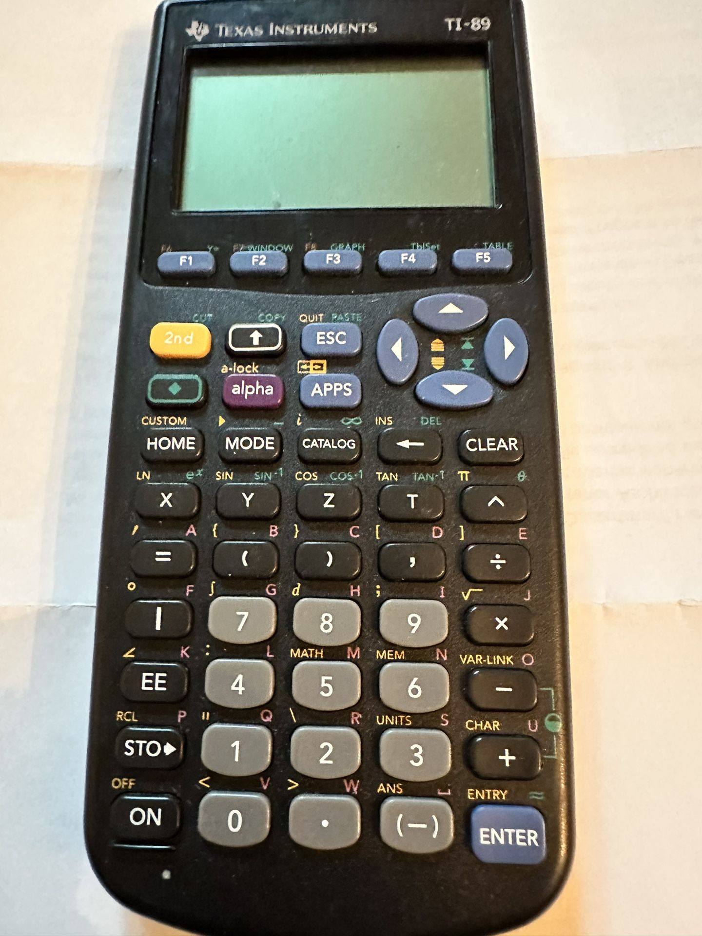 TI-89 Scientific Calculator- Not Functioning