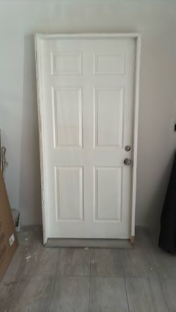 Solid wood door with frame