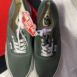 Green Vans Mens 8.5 Women’s 10