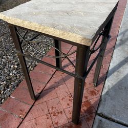 Plant Stand/Outdoor heavy stone top and metal frame