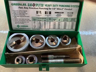 Greenlee 7307 Slug Splitter Heavy Duty Knockout Punch Set 1/2”to 2” Conduit $400 Brand new