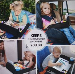 Kids Travel tray Dry Erase board bottom 13" deep and 16" wide Shoulder Strap Portable - new