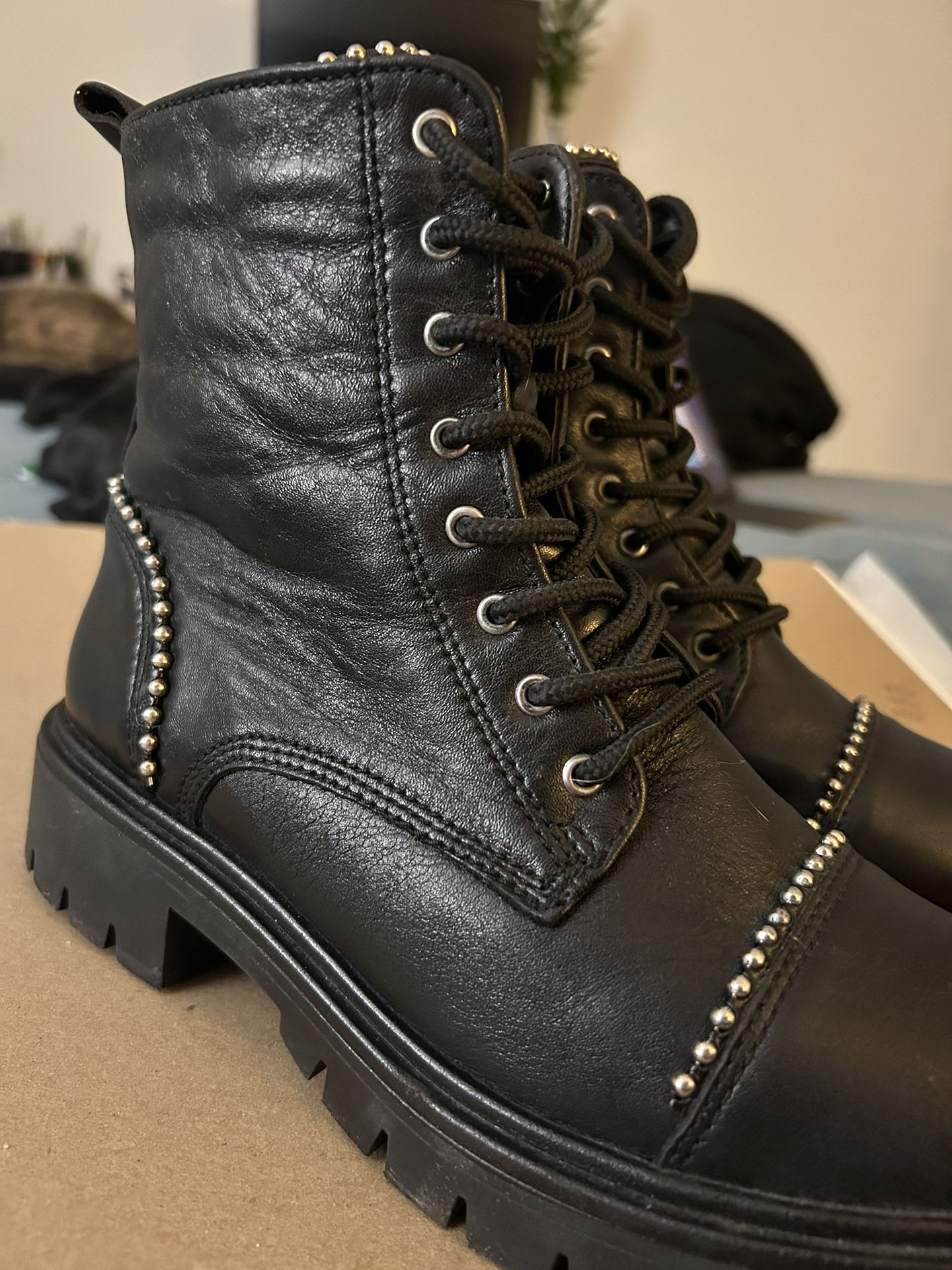 Aldo Studded Combat Boots