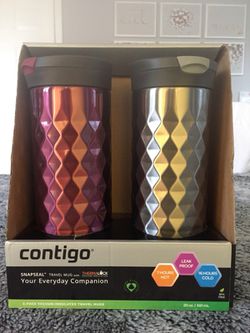Contigo SnapSeal Kenton Vacuum-Insulated Stainless Steel Textured Travel  Mugs, 20oz for Sale in Morrisville, NC - OfferUp