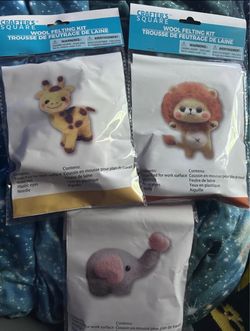 Crafter's Square Wool Felting Kits – Set of 3