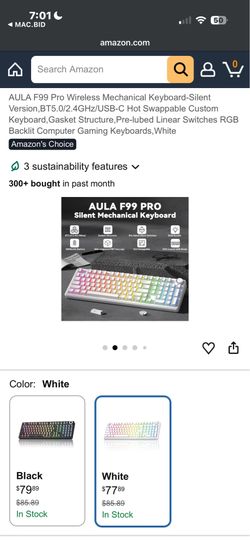Aula F99 pro wireless keyboard
