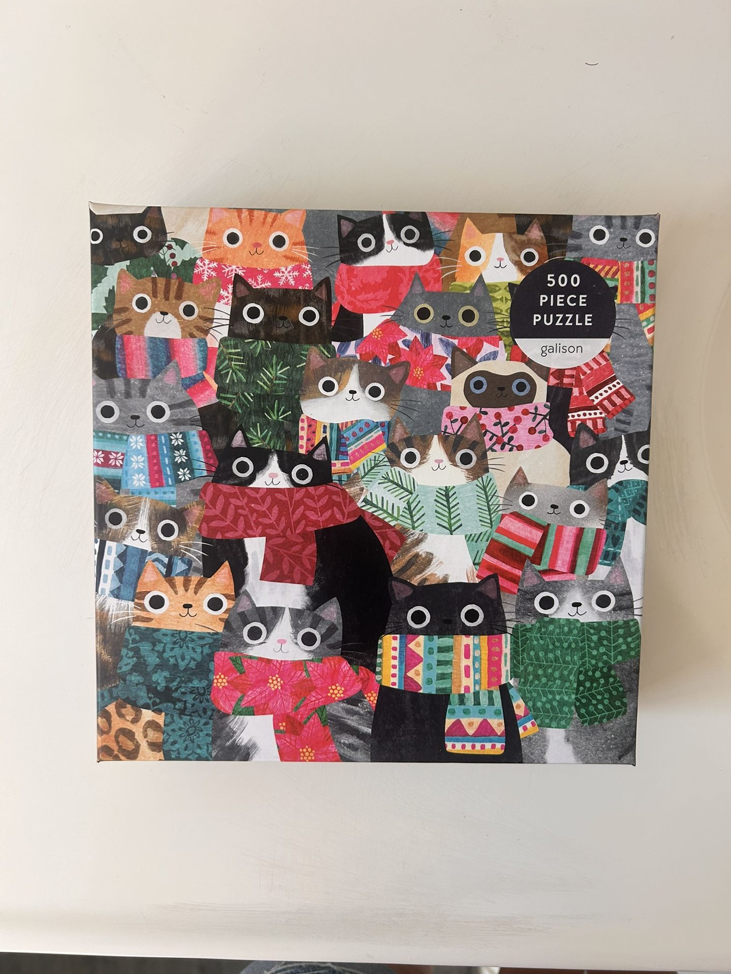 Galison - Wintery Cats - 500 Piece Puzzle