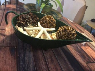 green leaf design for center table ornament.