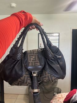 Fendi Spy Leather Bag with Gold hardware