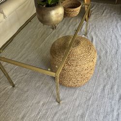 Glass Gold Coffee Table